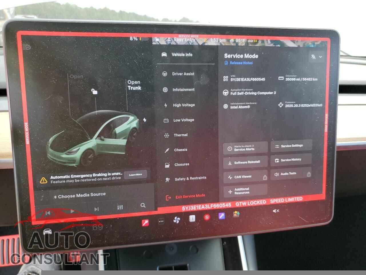 TESLA MODEL 3 2020 - 5YJ3E1EA3LF660545