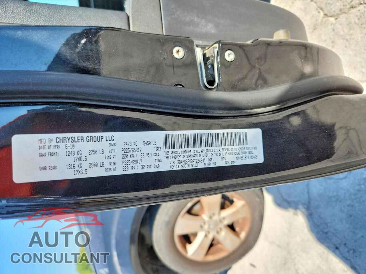 DODGE JOURNEY 2010 - 3D4PG5FV9AT224241