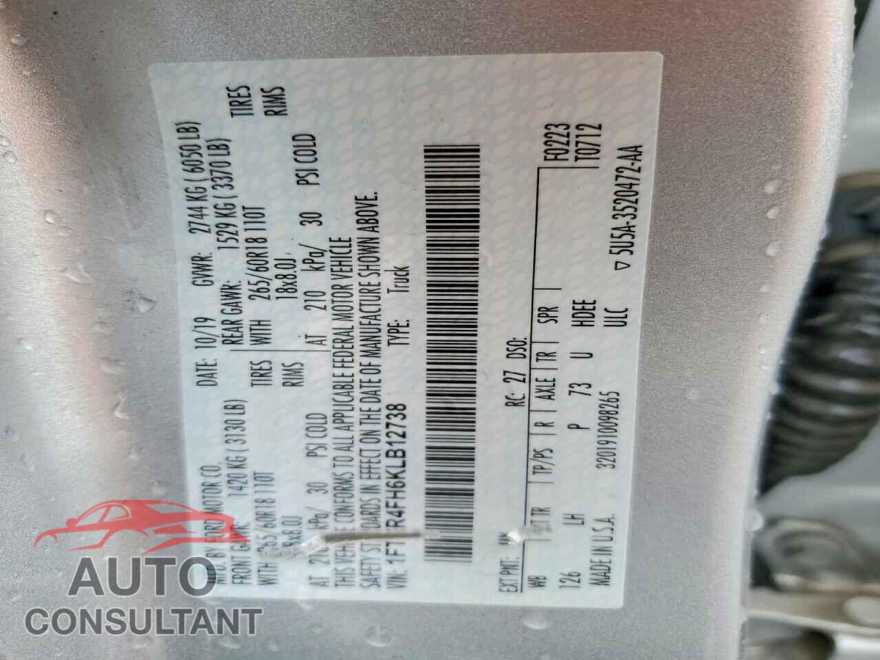 FORD RANGER 2019 - 1FTER4FH6KLB12738