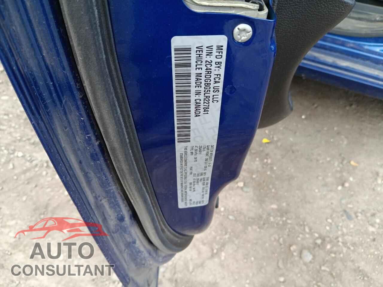 DODGE CARAVAN 2020 - 2C4RDGBG5LR227841
