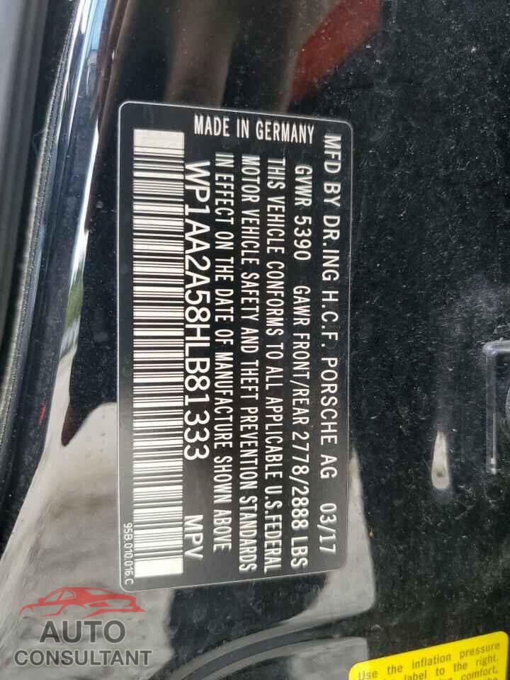 PORSCHE MACAN 2017 - WP1AA2A58HLB81333