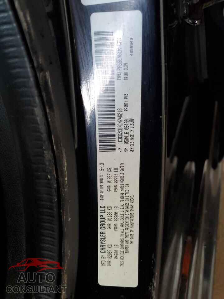 DODGE AVENGER 2013 - 1C3CDZCB7DN746218
