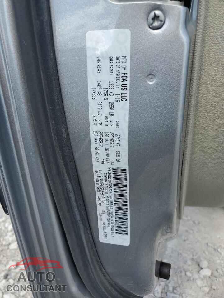 DODGE CARAVAN 2016 - 2C4RDGBGXGR278807