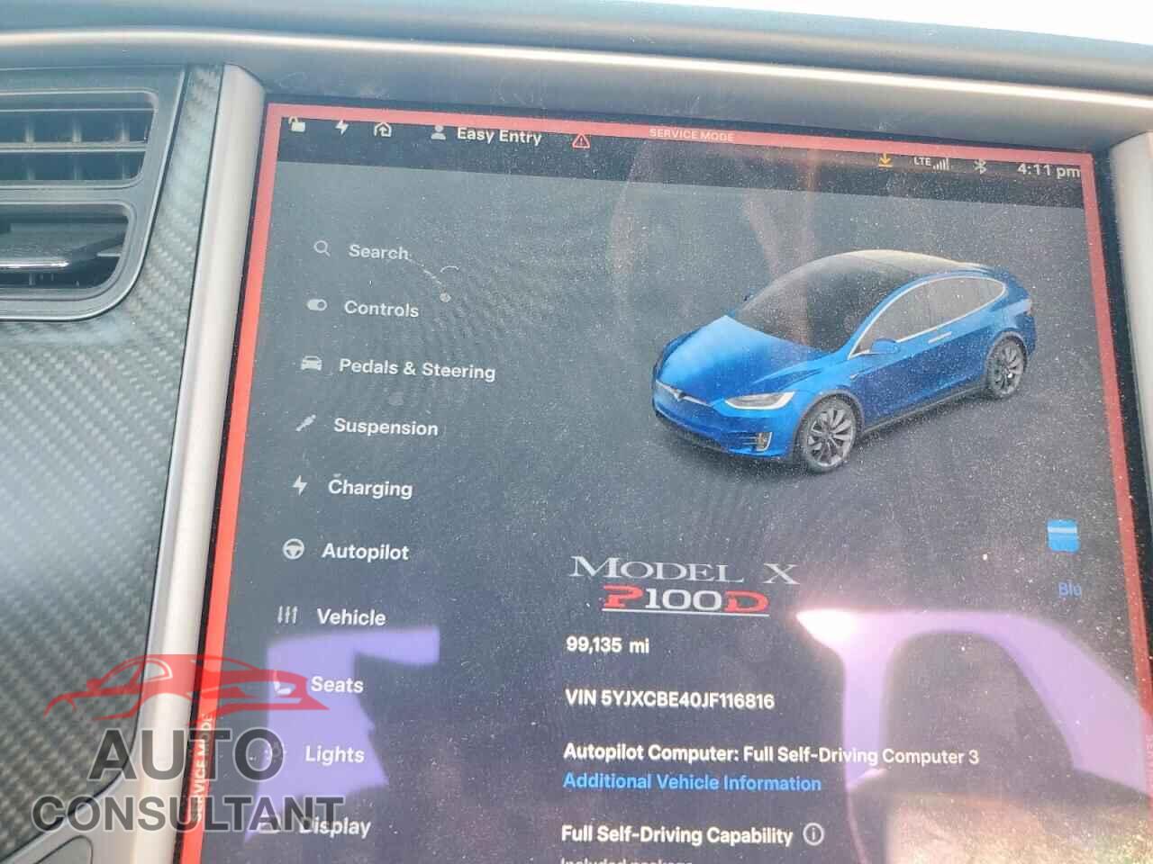 TESLA MODEL X 2018 - 5YJXCBE40JF116816