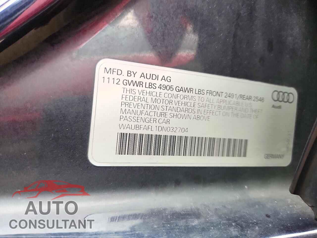 AUDI A4 2013 - WAUBFAFL1DN032704