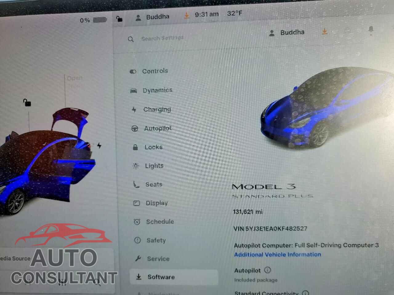 TESLA MODEL 3 2019 - 5YJ3E1EA0KF482527