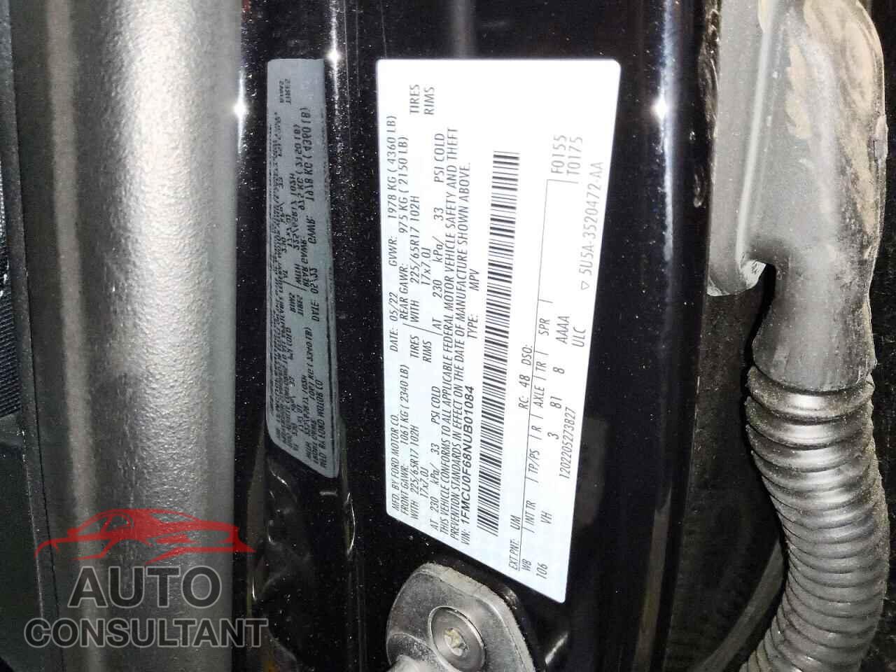 FORD ESCAPE 2022 - 1FMCU0F68NUB01084