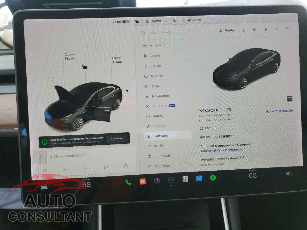 TESLA MODEL 3 2018 - 5YJ3E1EB0JF182736