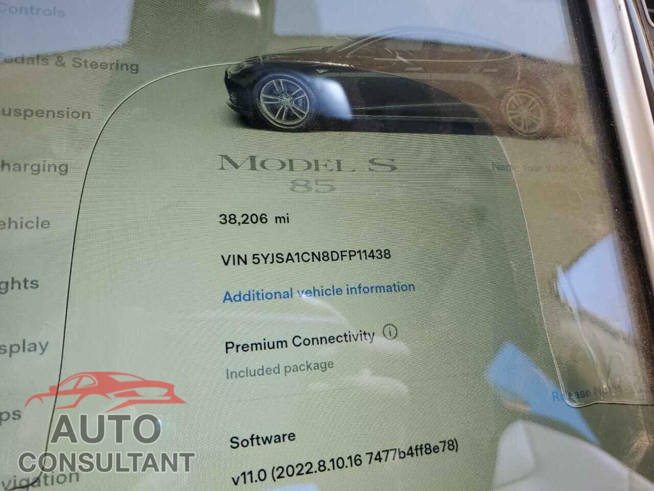 TESLA MODEL S 2013 - 5YJSA1CN8DFP11438