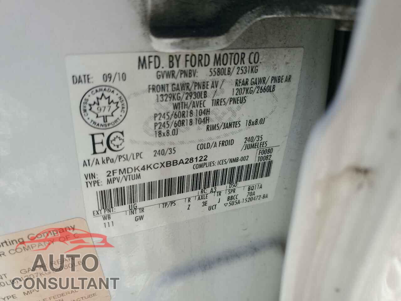 FORD EDGE 2021 - 2FMDK4KCXBBA28122