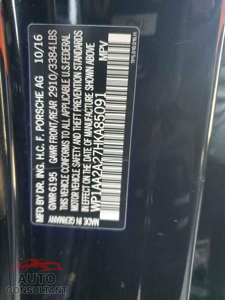 PORSCHE CAYENNE 2017 - WP1AA2A27HKA85091