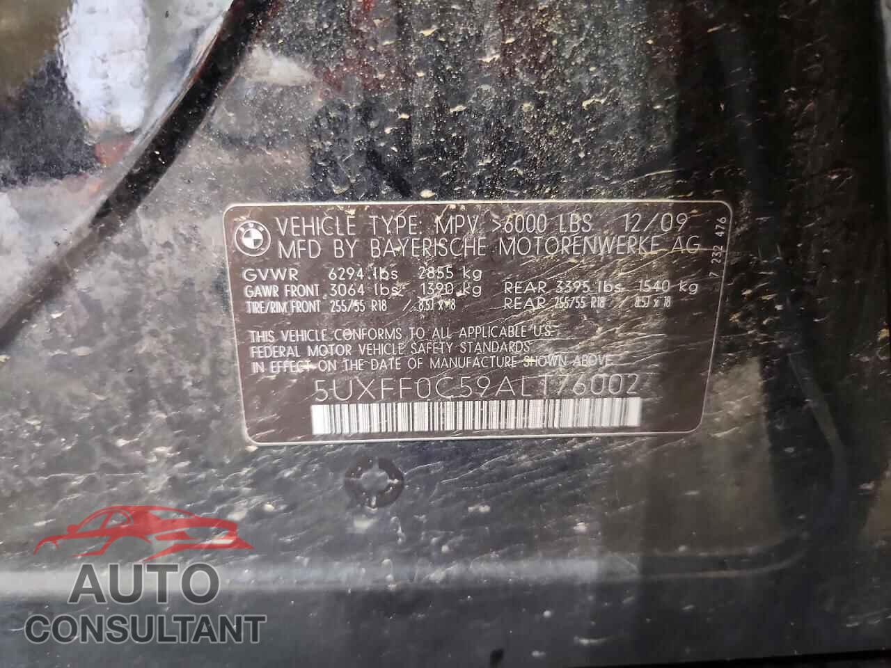 BMW X5 2010 - 5UXFF0C59ALT76002