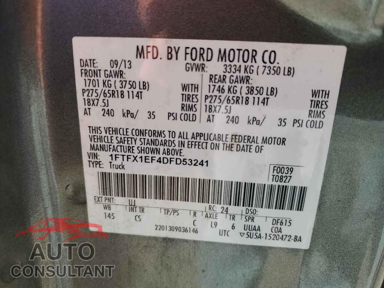 FORD F-150 2013 - 1FTFX1EF4DFD53241