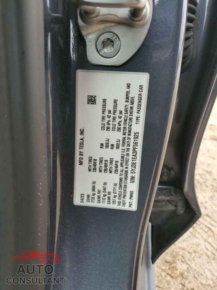 TESLA MODEL 3 2023 - 5YJ3E1EA3PF561925