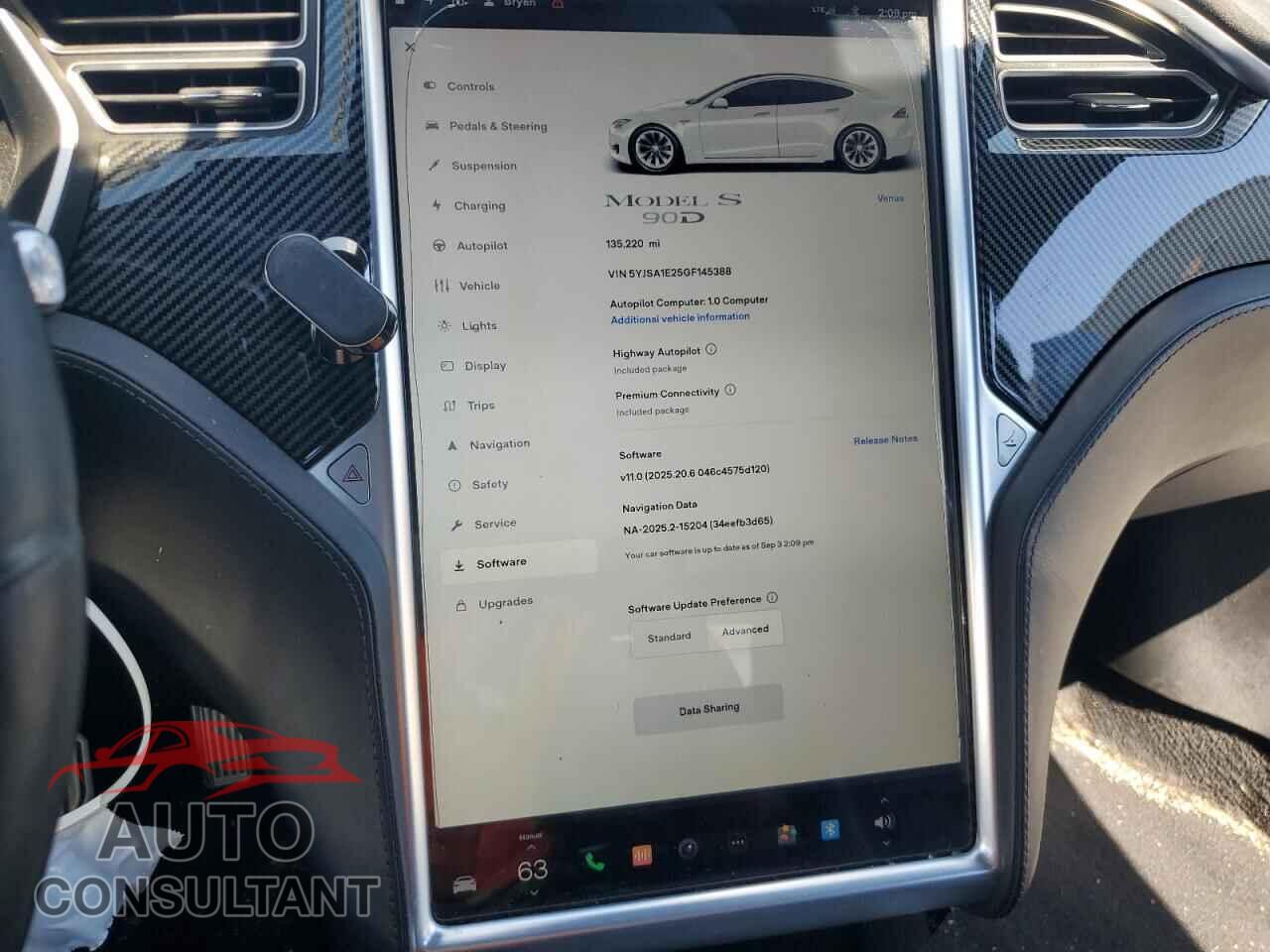 TESLA MODEL S 2016 - 5YJSA1E25GF145388