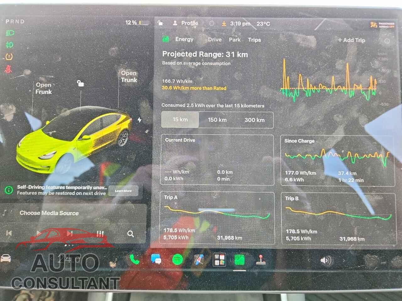 TESLA MODEL 3 2019 - 5YJ3E1EA1KF328697