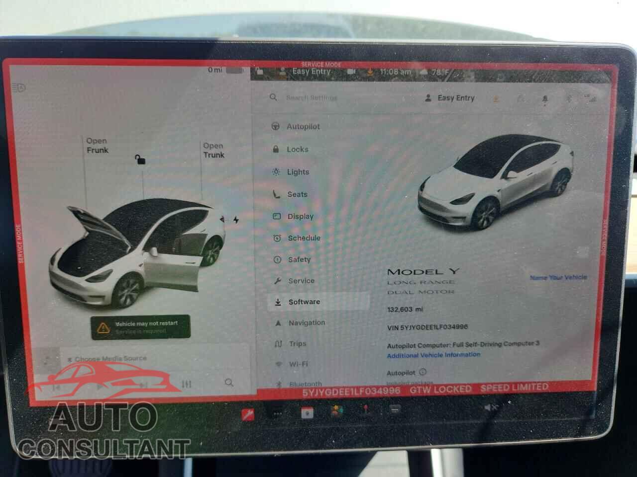 TESLA MODEL Y 2020 - 5YJYGDEE1LF034996