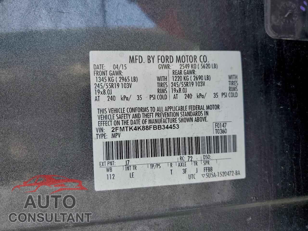 FORD EDGE 2015 - 2FMTK4K88FBB34453