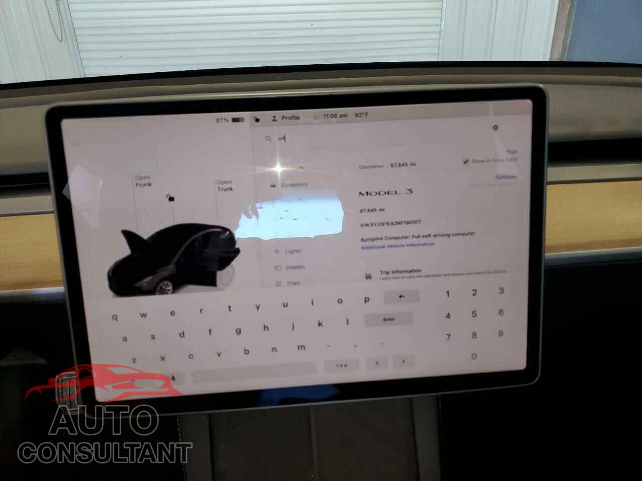 TESLA MODEL 3 2022 - 5YJ3E1EA2NF190107