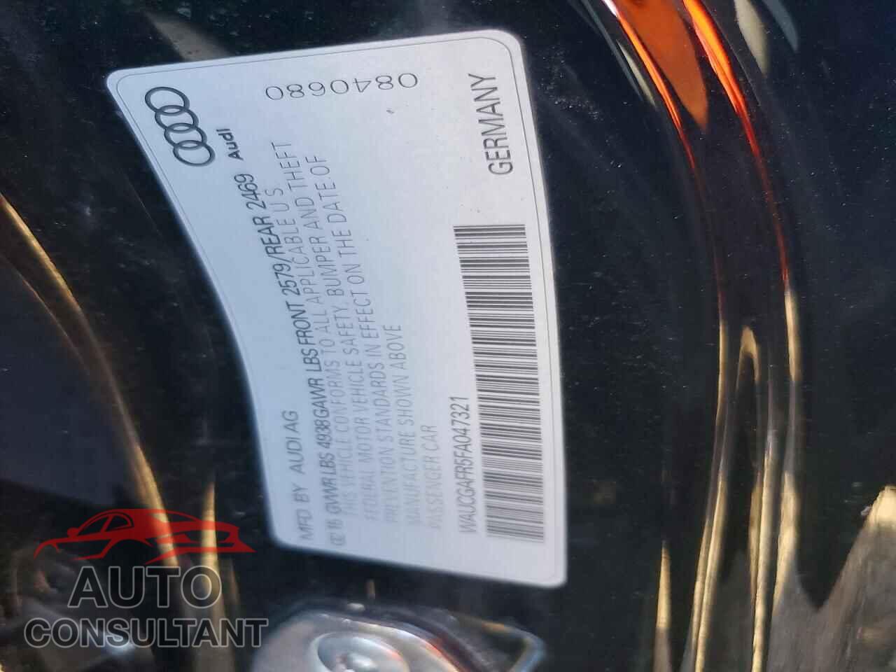 AUDI S5/RS5 2015 - WAUCGAFR5FA047321