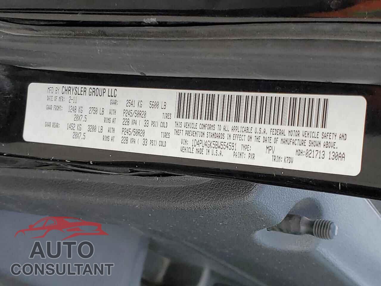 DODGE NITRO 2011 - 1D4PU4GK5BW554591