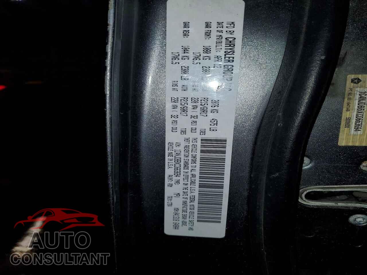 JEEP COMPASS 2012 - 1C4NJDBBXCD663694