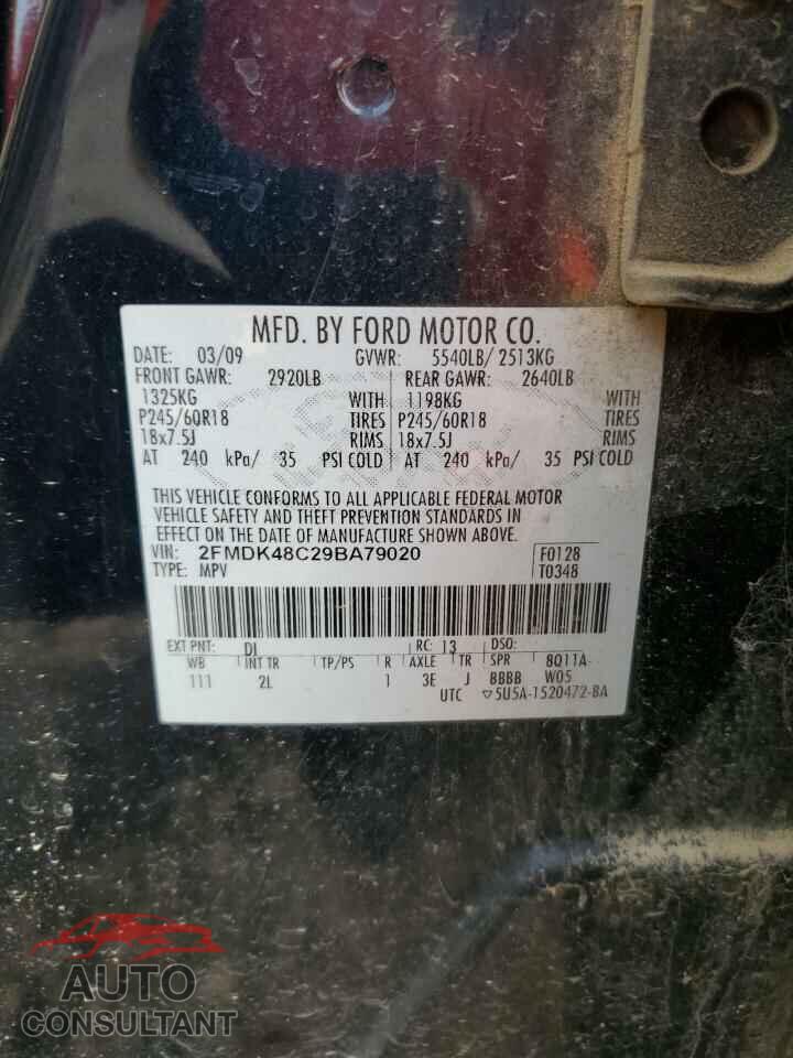 FORD EDGE 2009 - 2FMDK48C29BA79020