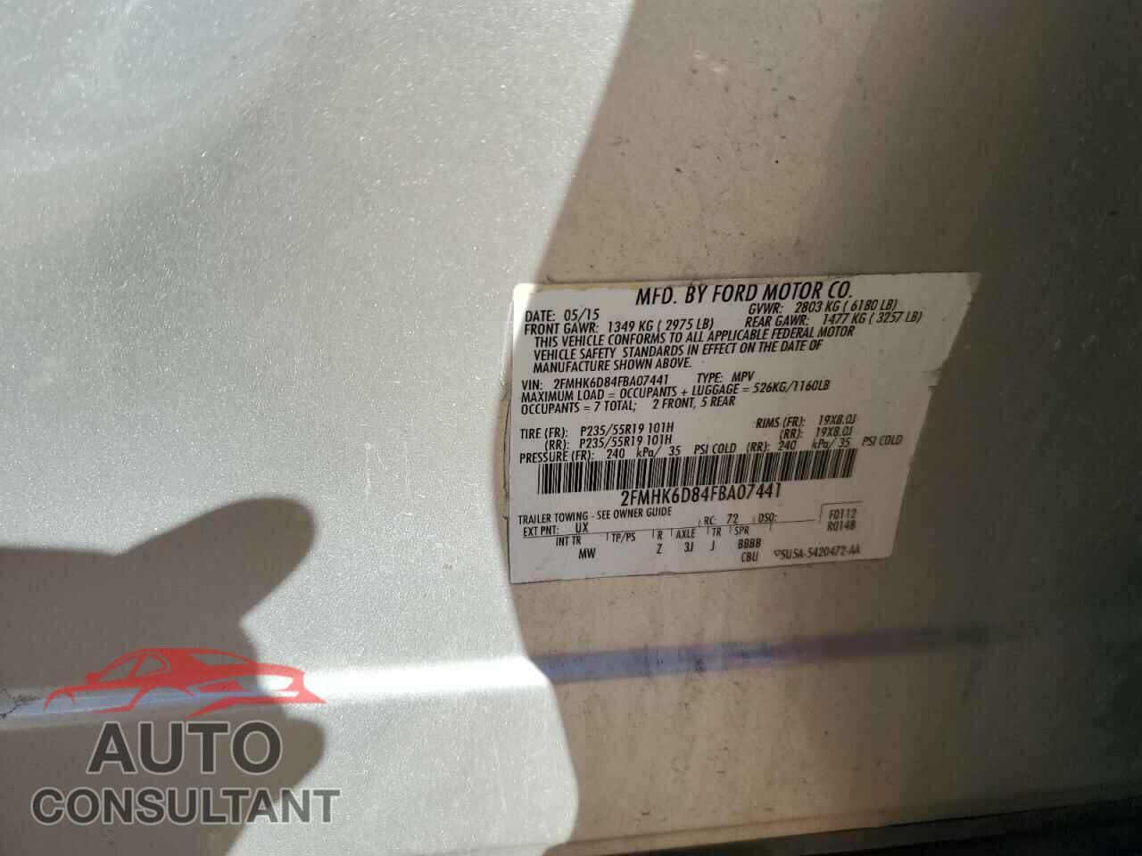 FORD FLEX 2015 - 2FMHK6D84FBA07441