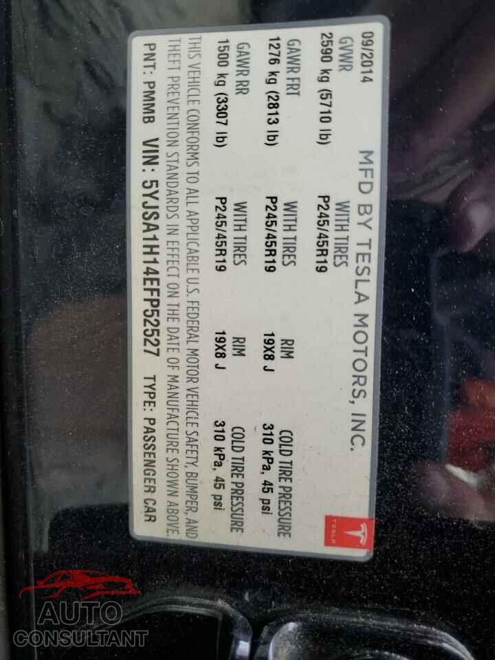 TESLA MODEL S 2014 - 5YJSA1H14EFP52527