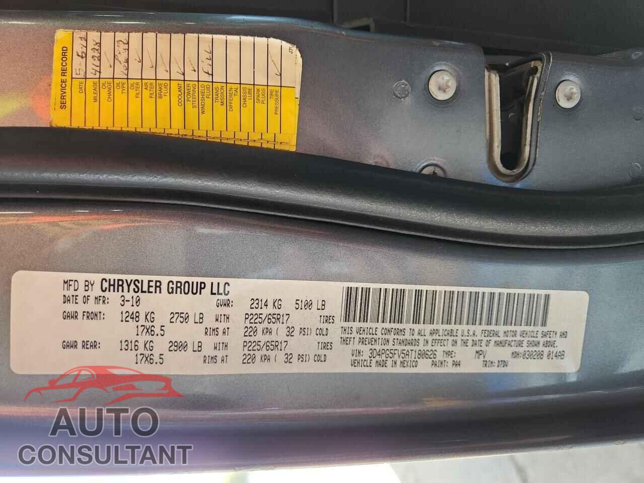 DODGE JOURNEY 2010 - 3D4PG5FV5AT180626