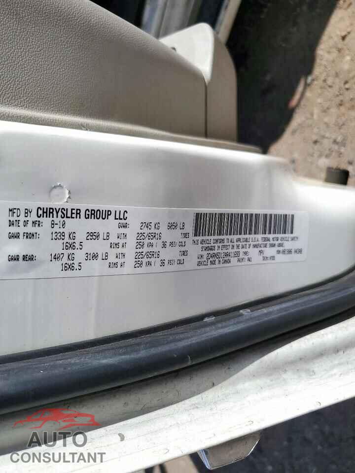 DODGE CARAVAN 2010 - 2D4RN5D12AR411693