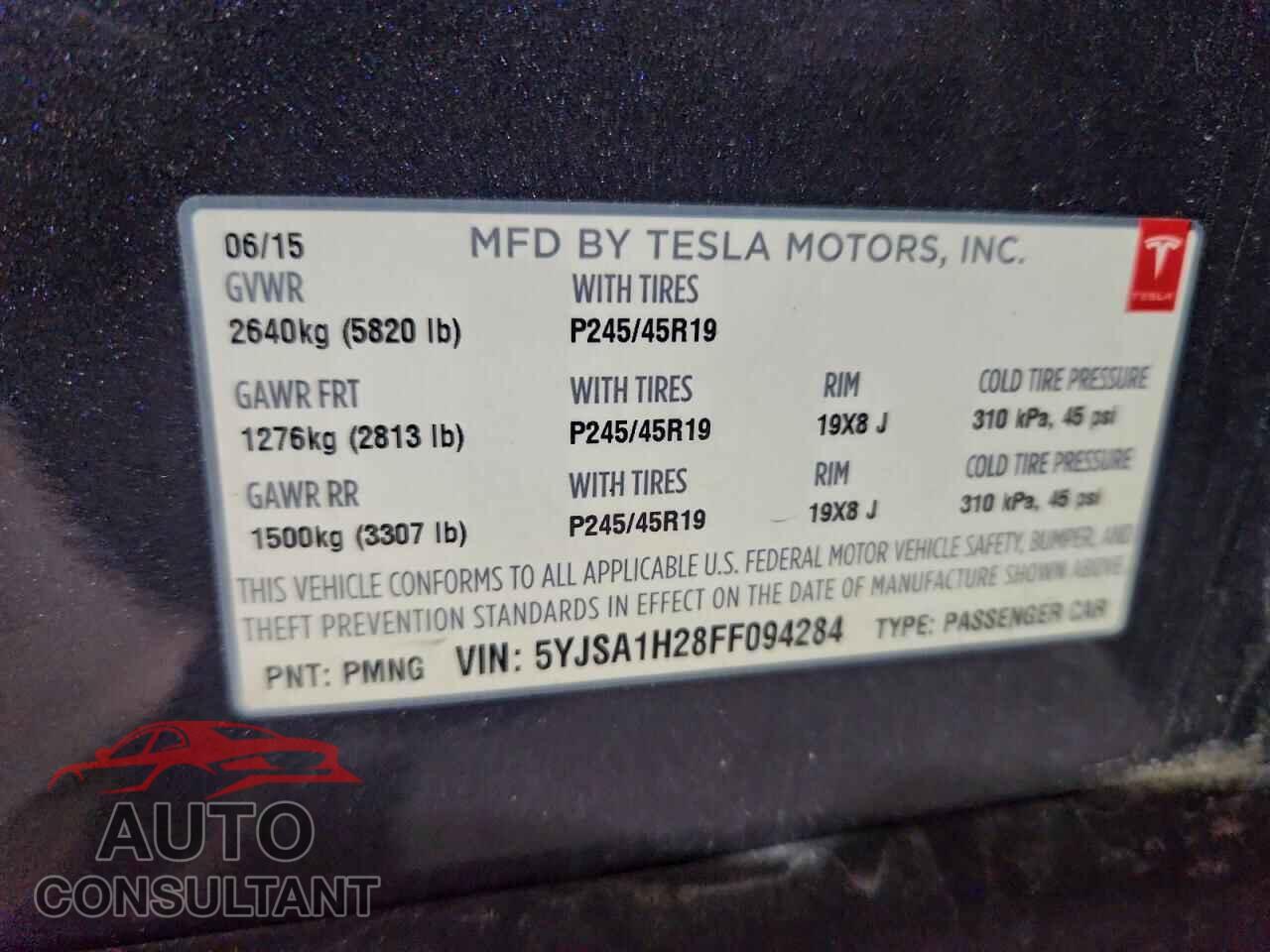 TESLA MODEL S 2015 - 5YJSA1H28FF094284