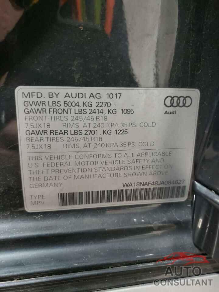 AUDI A4 2018 - WA18NAF48JA084627