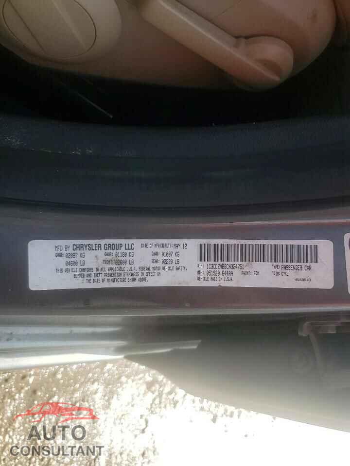 DODGE AVENGER 2012 - 1C3CDZAB6CN324751