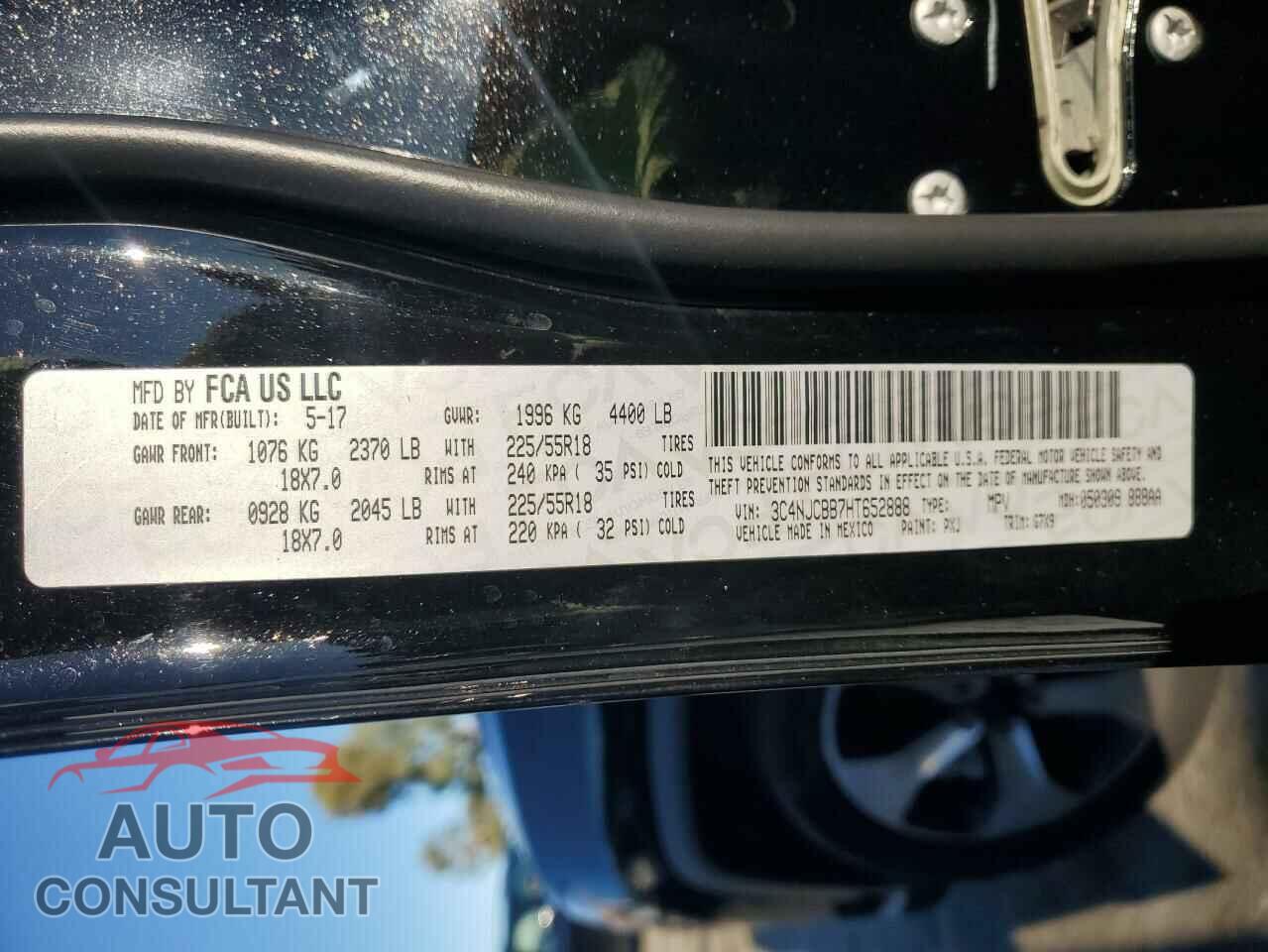 JEEP COMPASS 2017 - 3C4NJCBB7HT652888