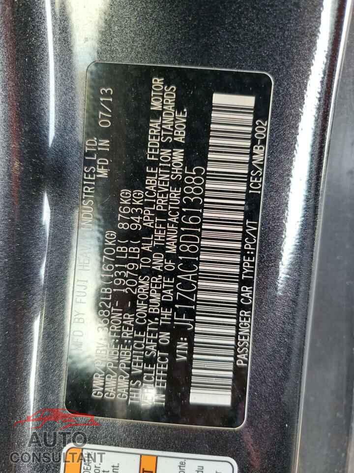 SUBARU BRZ 2013 - JF1ZCAC18D1613885