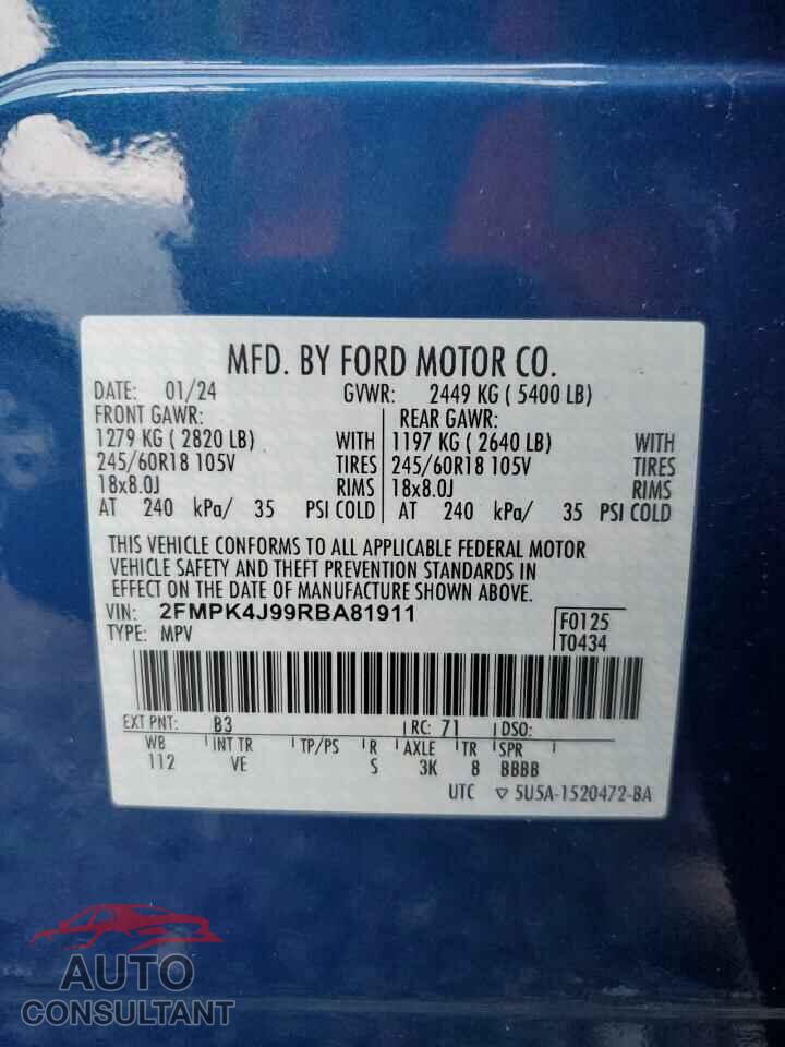 FORD EDGE 2024 - 2FMPK4J99RBA81911