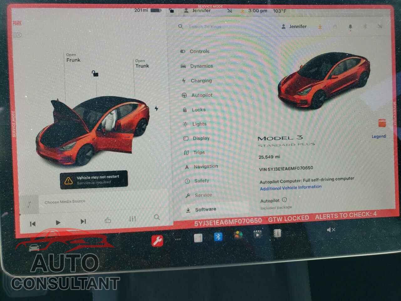 TESLA MODEL 3 2021 - 5YJ3E1EA6MF070650