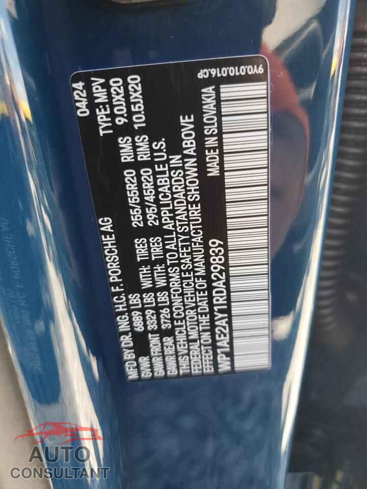 PORSCHE CAYENNE 2024 - WP1AE2AY1RDA29839