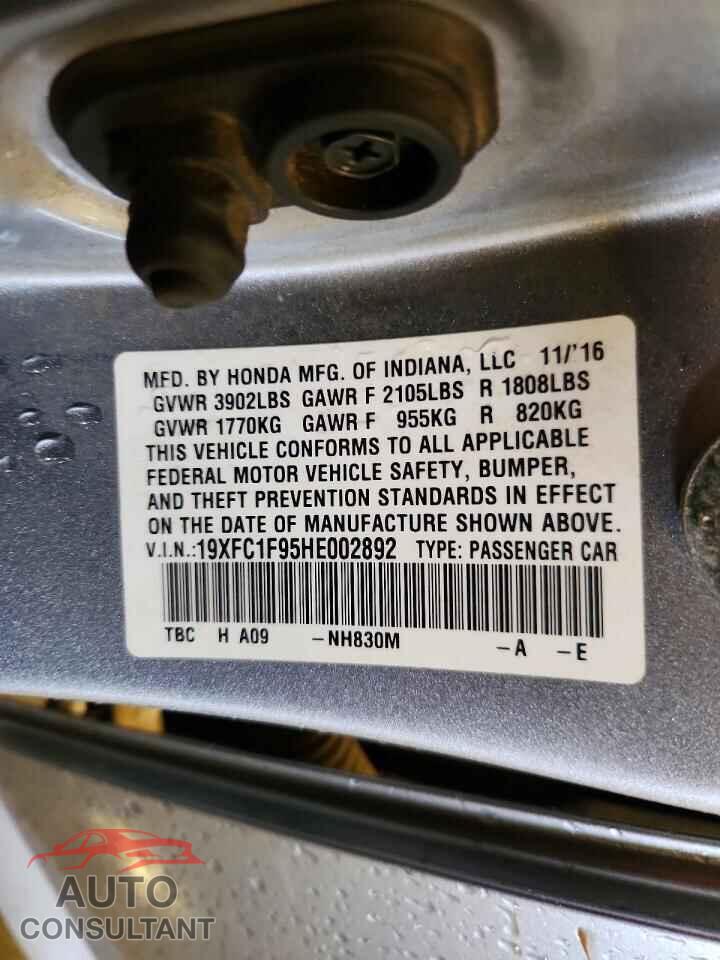HONDA CIVIC 2017 - 19XFC1F95HE002892
