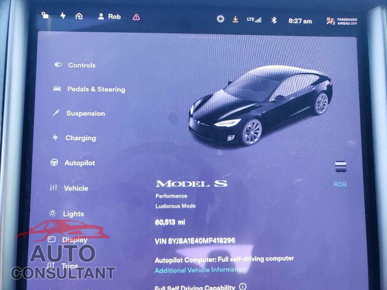 TESLA MODEL S 2021 - 5YJSA1E40MF418296