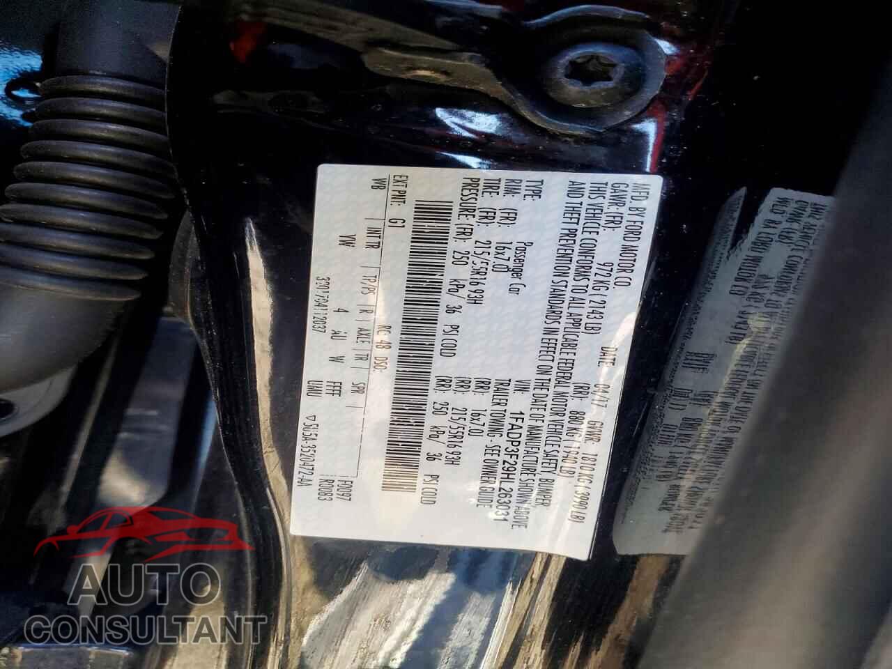 FORD FOCUS 2017 - 1FADP3F29HL263031