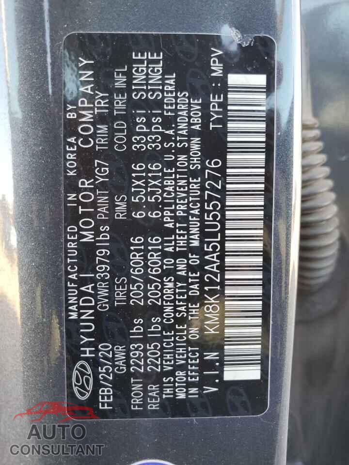 HYUNDAI KONA 2020 - KM8K12AA5LU557276