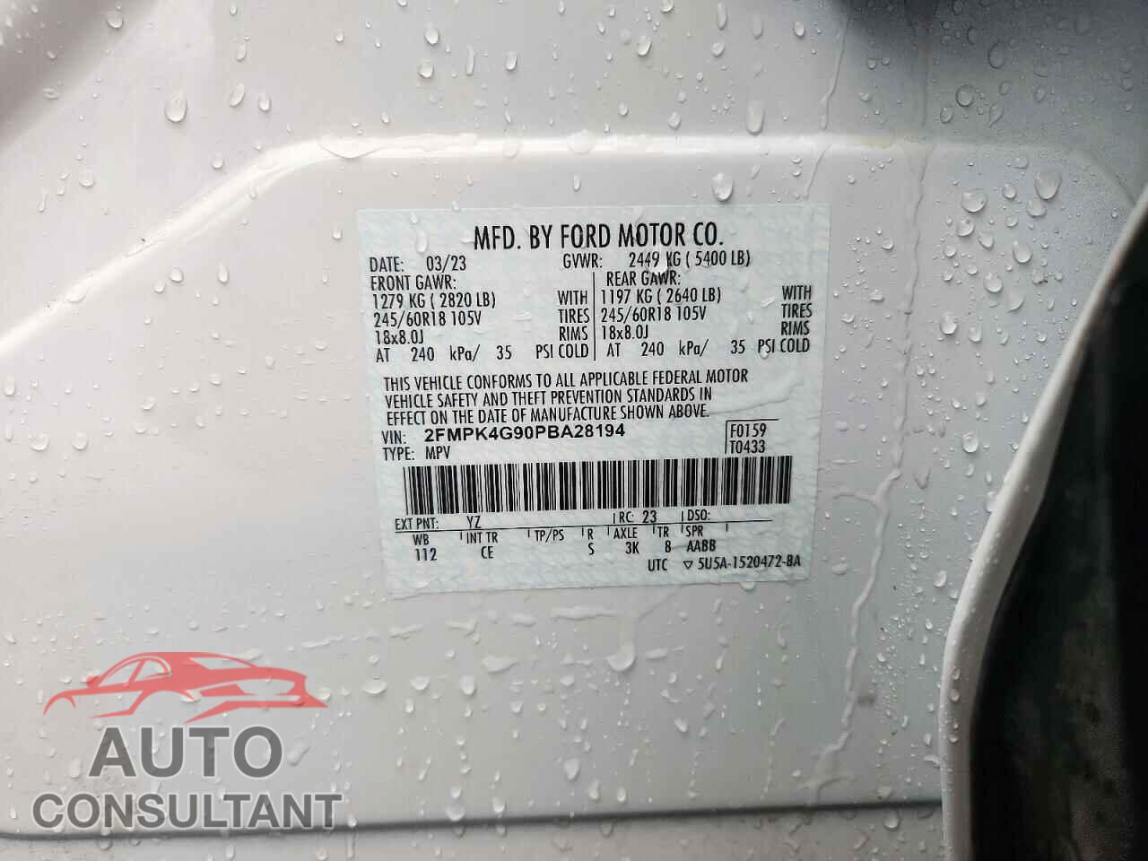 FORD EDGE 2023 - 2FMPK4G90PBA28194