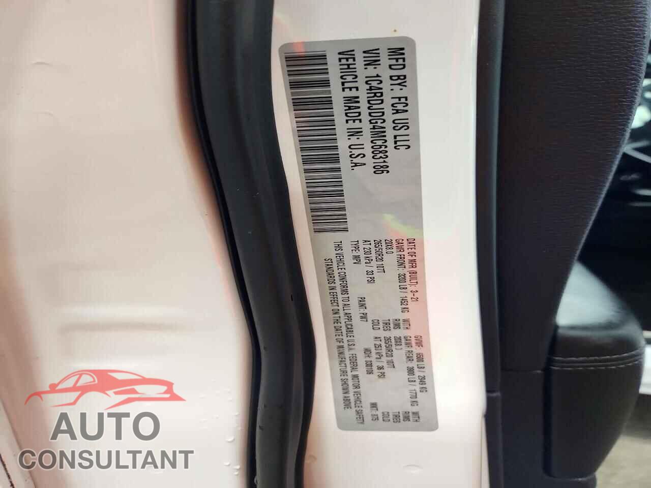 DODGE DURANGO 2021 - 1C4RDJDG4MC683186