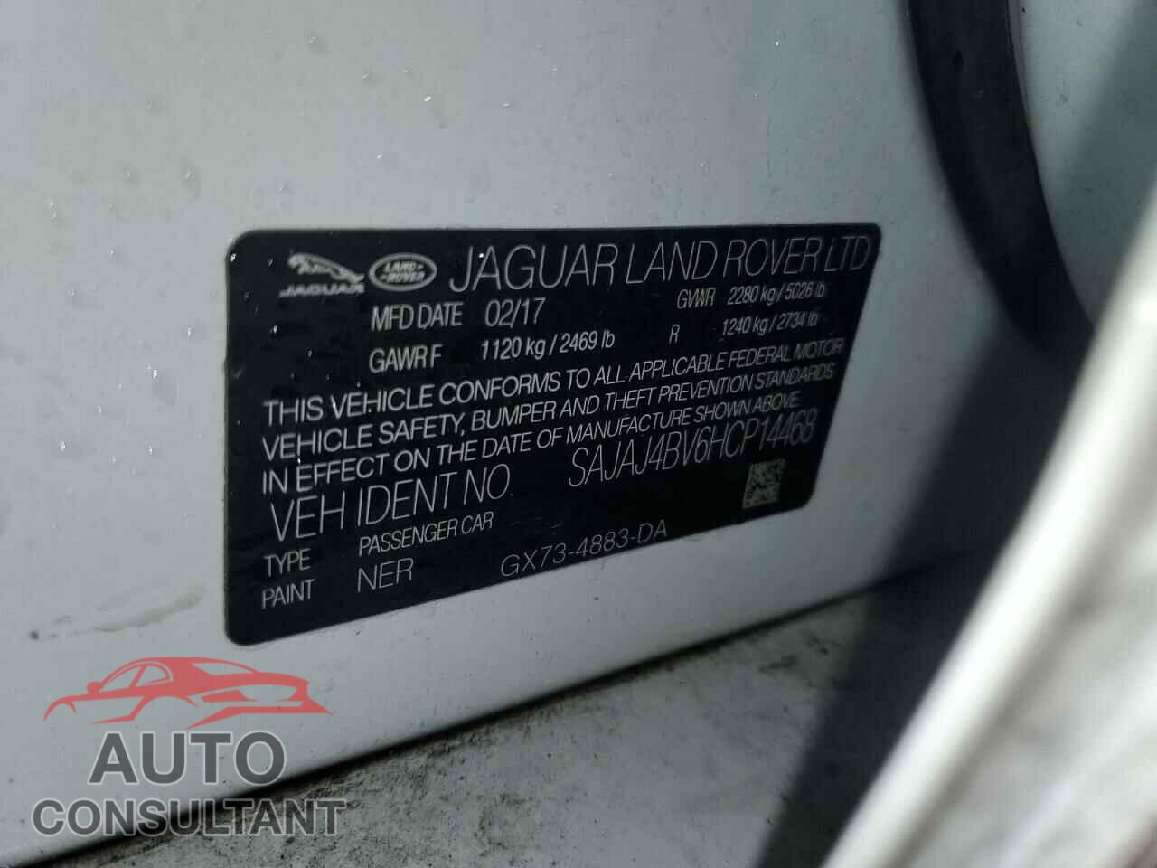 JAGUAR XE 2017 - SAJAJ4BV6HCP14468
