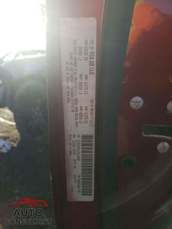 DODGE CHALLENGER 2018 - 2C3CDZAG4JH216940