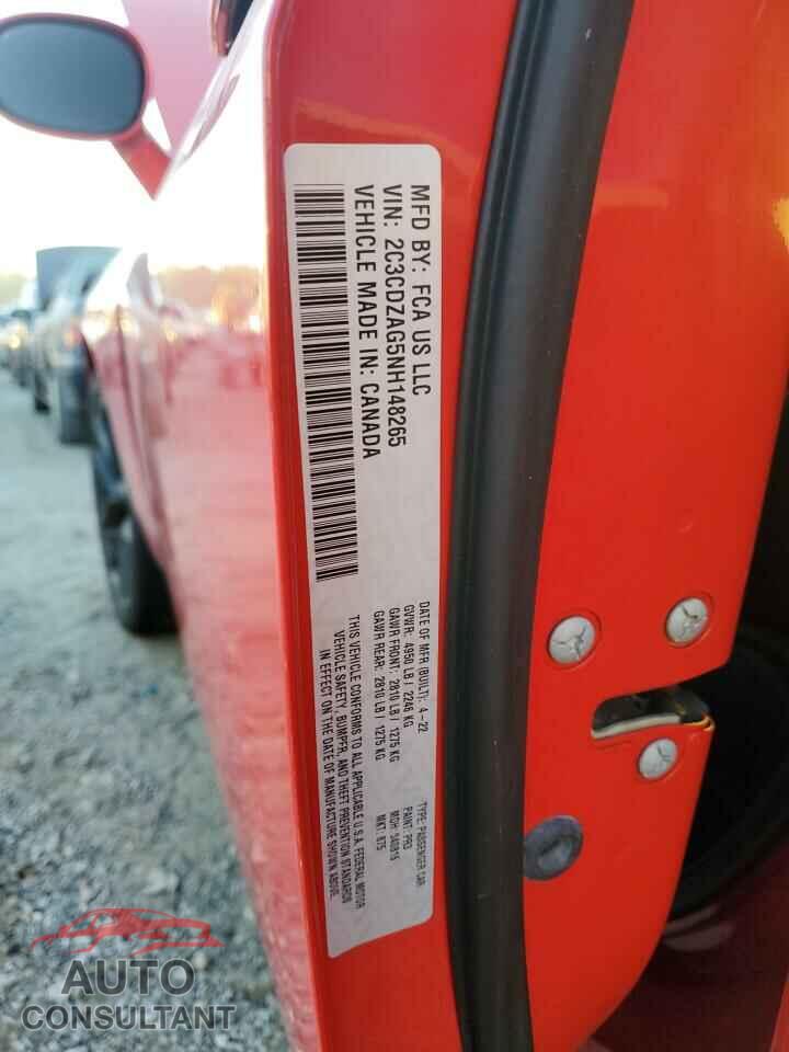 DODGE CHALLENGER 2022 - 2C3CDZAG5NH148265