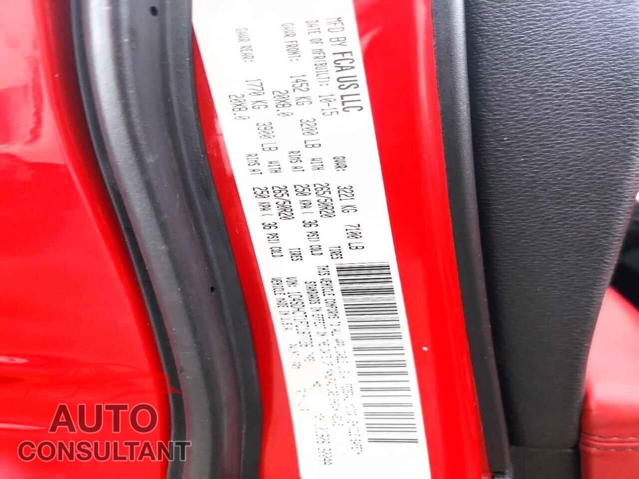 DODGE DURANGO 2015 - 1C4SDHCT1FC187726