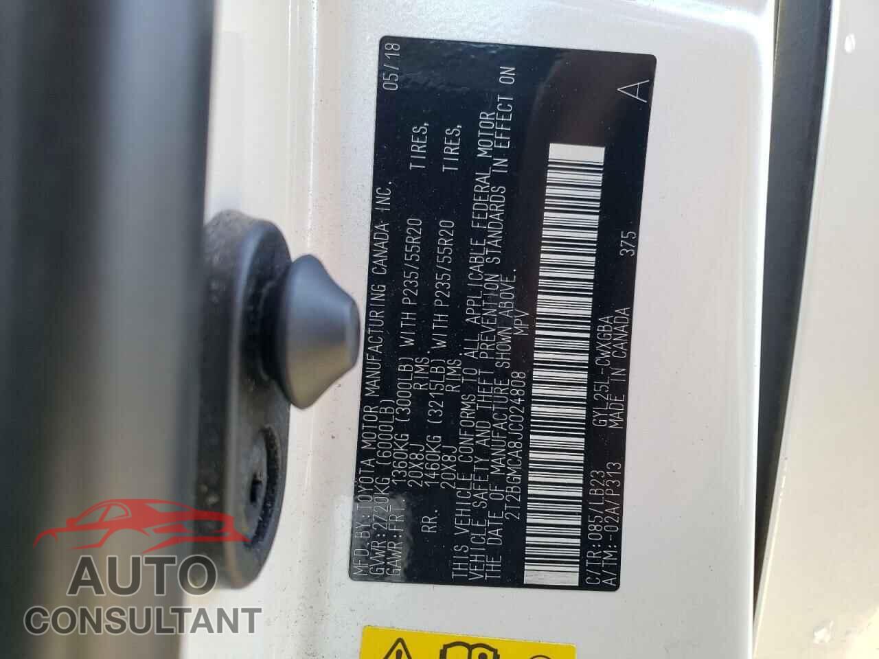 LEXUS RX450 2018 - 2T2BGMCA8JC024808